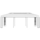 pavillon med dobbelttag 3x6 m hvid
