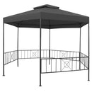 havepavillon 323x275x265 cm antracitgrå