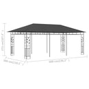 pavillon med myggenet 6x3x,2,73 m antracitgrå