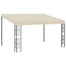 vægmonteret pavillon 3x4 m stof cremefarvet