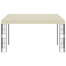 vægmonteret pavillon 3x4 m stof cremefarvet