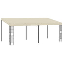 vægmonteret pavillon 3x6 m stof cremefarvet