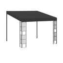 vægmonteret pavillon 3x3 m stof antracitgrå