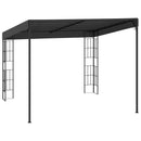 vægmonteret pavillon 3x3 m stof antracitgrå