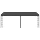 vægmonteret pavillon 3x6 m stof antracitgrå