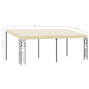 vægmonteret pavillon 6x3x2,5 m cremefarvet