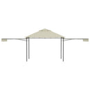pavillon med 2 udvidelige tage 3x3x2,75 cm 180 g/m² cremefarvet