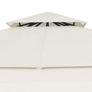 pavillon med 2 udvidelige tage 3x3x2,75 cm 180 g/m² cremefarvet