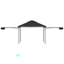 pavillon med 2 udvidelige tage 3x3x2,75 m 180 g/m² antracitgrå