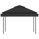 pavillon med 2 udvidelige tage 3x3x2,75 m 180 g/m² antracitgrå