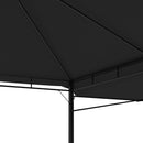 pavillon med 2 udvidelige tage 3x3x2,75 m 180 g/m² antracitgrå