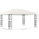 pavillon 3x4 m stof cremefarvet