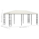 pavillon 3x6 m stof cremefarvet