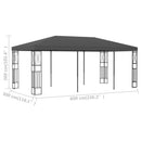 pavillon 3x6 m stof antracitgrå