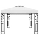 pavillon med dobbelttag 3x4 m hvid