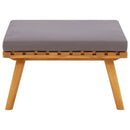 havefodskammel med hynde 60x60x29 cm massivt akacietræ