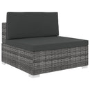 midtermodul til havesofa med hynder polyrattan grå