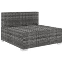 midtermodul til havesofa med hynder polyrattan grå