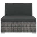 midtermodul til havesofa med hynder polyrattan grå