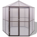 drivhus 240x211x232 cm aluminium