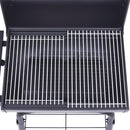 kulgrill/rygegrill med bundhylde sort