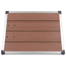 udendørs brusekar 80 x 62 cm WPC rustfrit stål brun