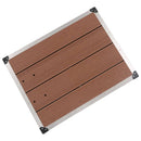 udendørs brusekar 80 x 62 cm WPC rustfrit stål brun