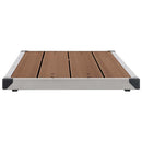 udendørs brusekar 110 x 62 cm WPC rustfrit stål brun
