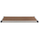 udendørs brusekar 110 x 62 cm WPC rustfrit stål brun