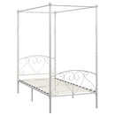 sengestel til himmelseng 90 x 200 cm metal hvid