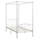 sengestel til himmelseng 100 x 200 cm metal hvid