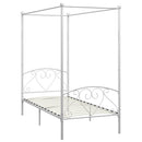 sengestel til himmelseng 120 x 200 cm metal hvid