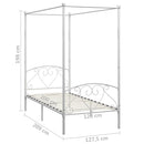 sengestel til himmelseng 120 x 200 cm metal hvid