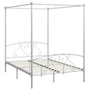 sengestel til himmelseng 140 x 200 cm metal hvid
