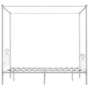 sengestel til himmelseng 140 x 200 cm metal hvid