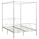 sengestel til himmelseng 160 x 200 cm metal hvid