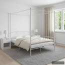 sengestel til himmelseng 160 x 200 cm metal hvid