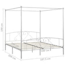sengestel til himmelseng 180 x 200 cm metal hvid