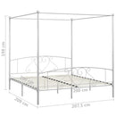 sengestel til himmelseng 200 x 200 cm metal hvid