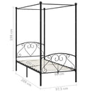 sengestel til himmelseng 90 x 200 cm metal sort