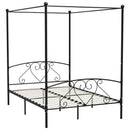 sengestel til himmelseng 160 x 200 cm metal sort