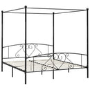 sengestel til himmelseng 180 x 200 cm metal sort