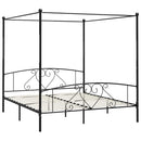 sengestel til himmelseng 180 x 200 cm metal sort