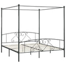 sengestel til himmelseng 180 x 200 cm metal grå