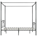 sengestel til himmelseng 200 x 200 cm metal grå