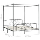 sengestel til himmelseng 200 x 200 cm metal grå