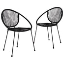 havestole 2 stk. polyrattan sort