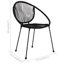 havestole 2 stk. polyrattan sort