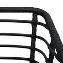 havestole med hynder 2 stk. polyrattan sort