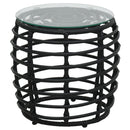 bistrosæt 3 dele polyrattan sort